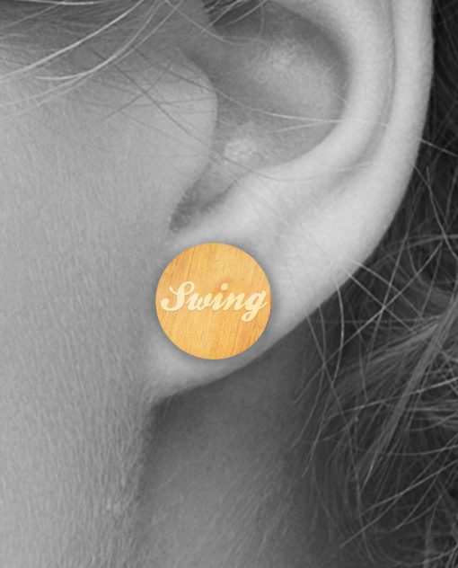 Lindy Hop Wooden Earring